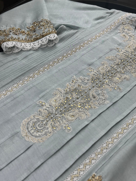 Greyish Ice blue